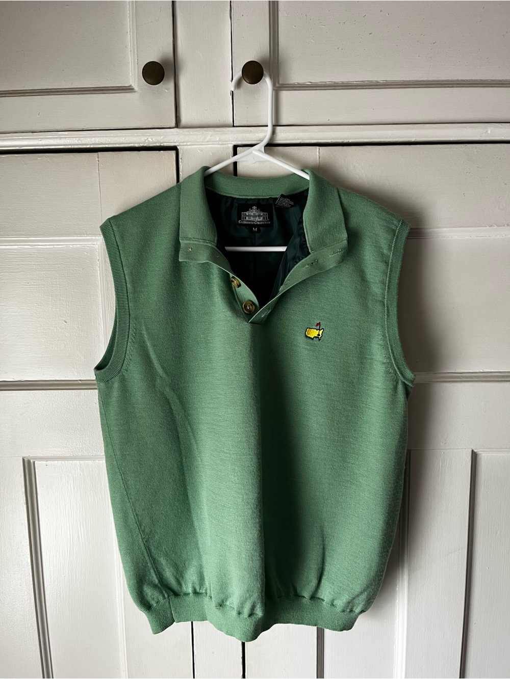 Green Masters Merino Wool Knit Polo Sweater Vest - Men’s Size M